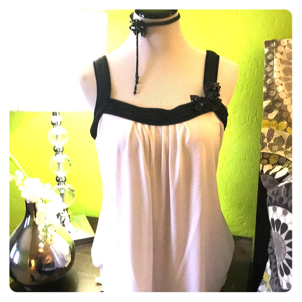 Black and white tank top